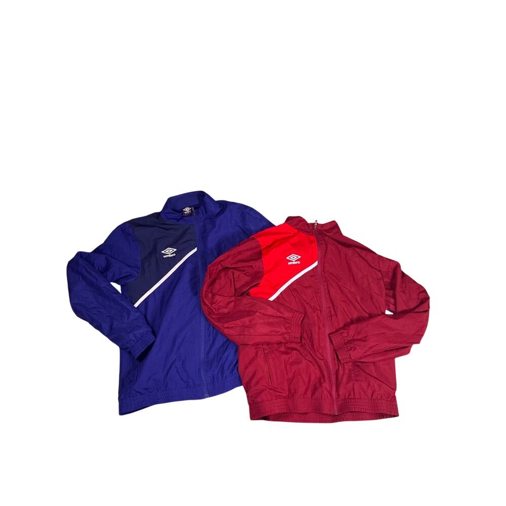 Lot of Umbro Zip Up Jackets Mens Large Track Windbreaker Jackets Athletic